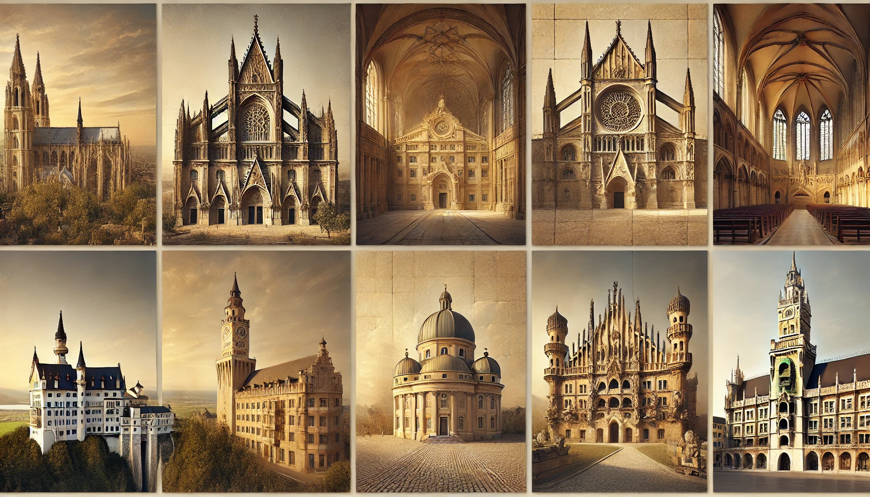 6 historische Gebaeude-mit solnhofer Platten